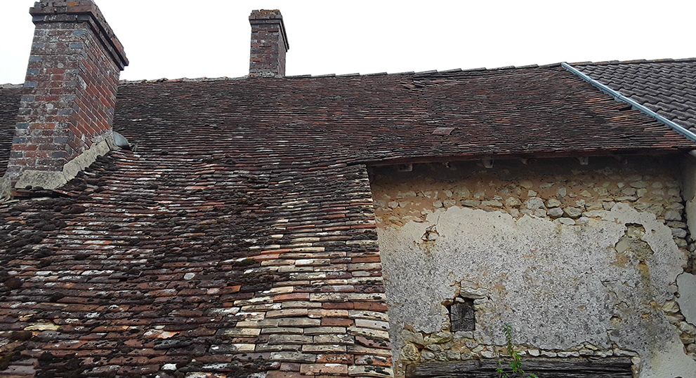 Toiture avant rénovation - État initial avant intervention couvreur Lot (46)